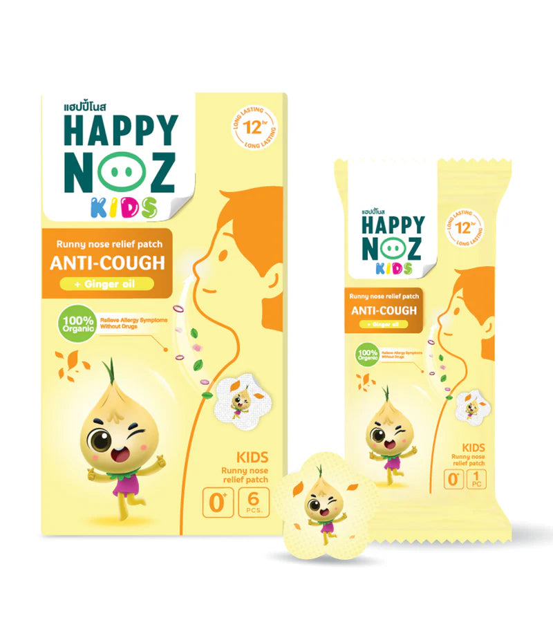 HAPPY NOZ Anti-Cough and Runny Nose Relief Patch with Ginger Oil